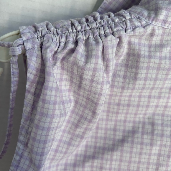 Esprit sleeveless lilac plaid shirt size 2 - Picture 4 of 6